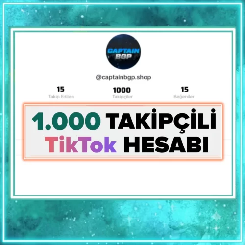  +1 Yıllık 1K Takipçili TikTok Hesapları